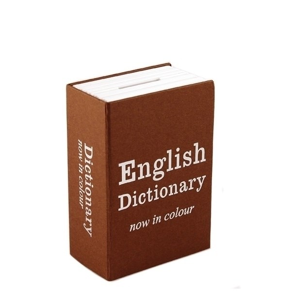 Книга сейф «Английский словарь» мини, коричневый