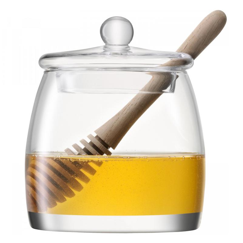 Банка для мёда с деревянной ложкой Serve 12.5 см