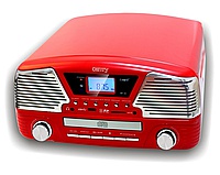 Ретро проигрыватель Camry 5 в1 (красный)