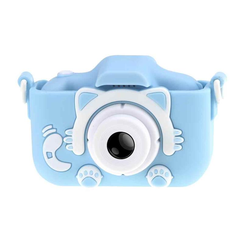 Детский цифровой фотоаппарат Childrens Fun Camera Cute Kitty, голубой