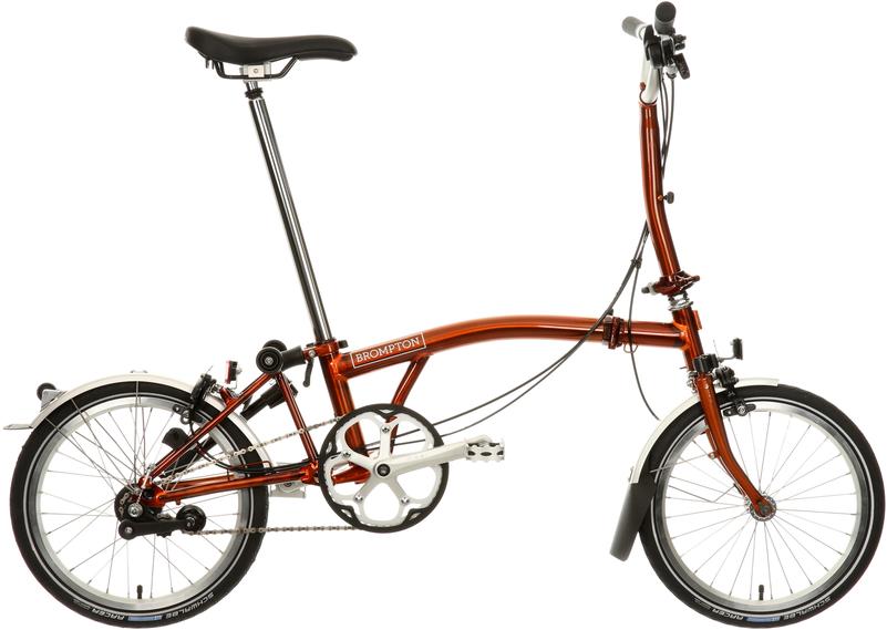 Складной велосипед Brompton H6L, цвет: Flame Lacquer (красный металлик)