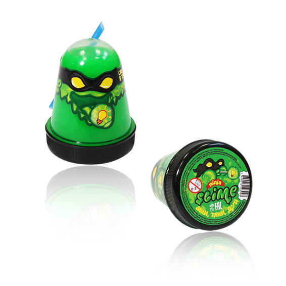 Игрушка Лизун «Slime Ninja» светится в темноте (зеленый)