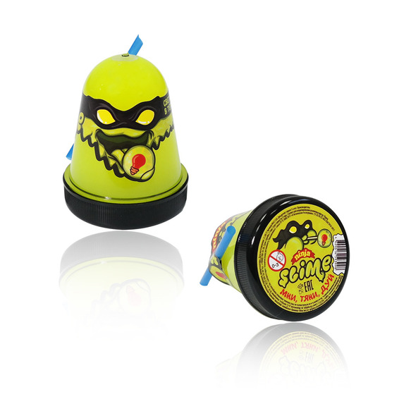 Игрушка Лизун «Slime Ninja» светится в темноте (желтый)