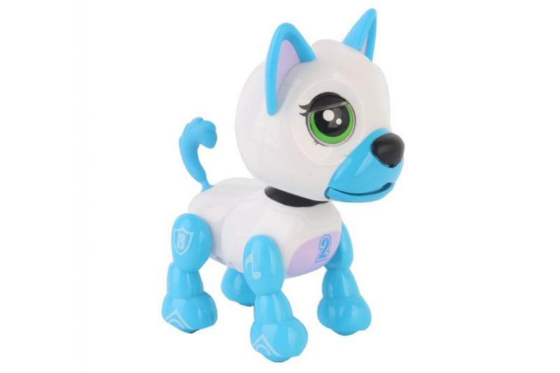 Интерактивный робот щенок, бело-синий