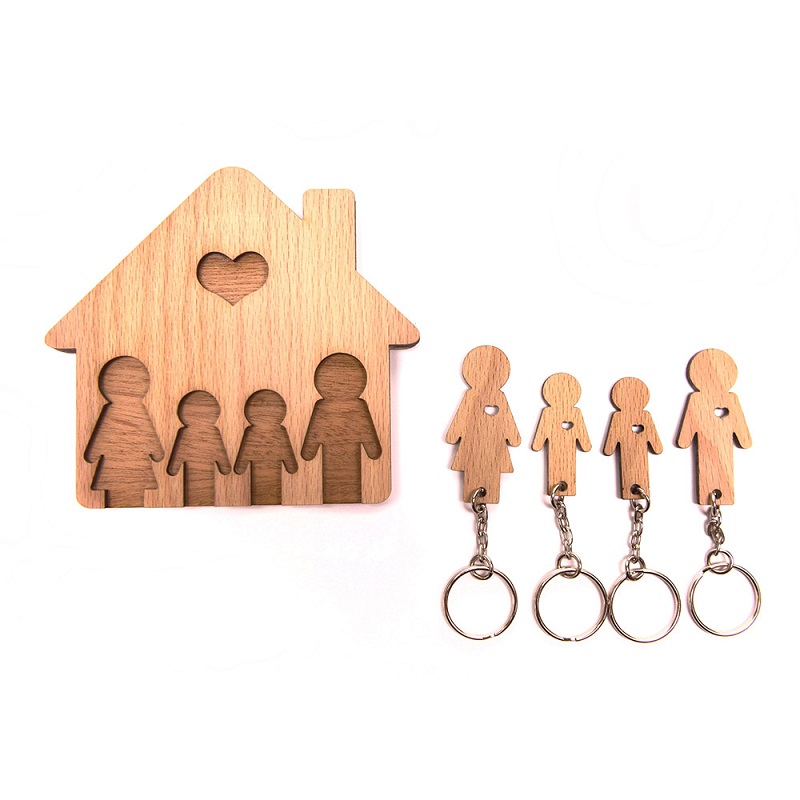 Ключница с набором брелоков «Семья с двумя сыновьями»