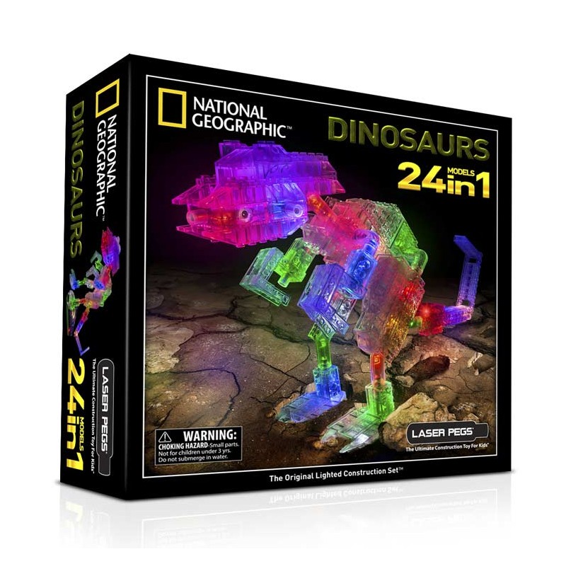 Конструктор со светодиодами — Набор 24 в 1. Динозавры
