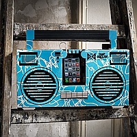 Аудиоцентр Berlin Boombox (черный/голубой)
