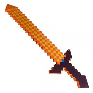 Меч 8Бит оранжевый пиксельный 75см