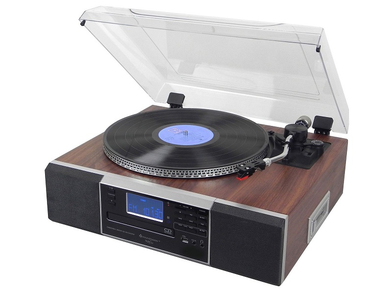 Музыкальный рекордер-проигрыватель (Винил, кассета, CD, MP3, FM, REC, USB)