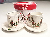 Набор чашек для эспрессо в подарочной коробке Family Christmas 100 мл