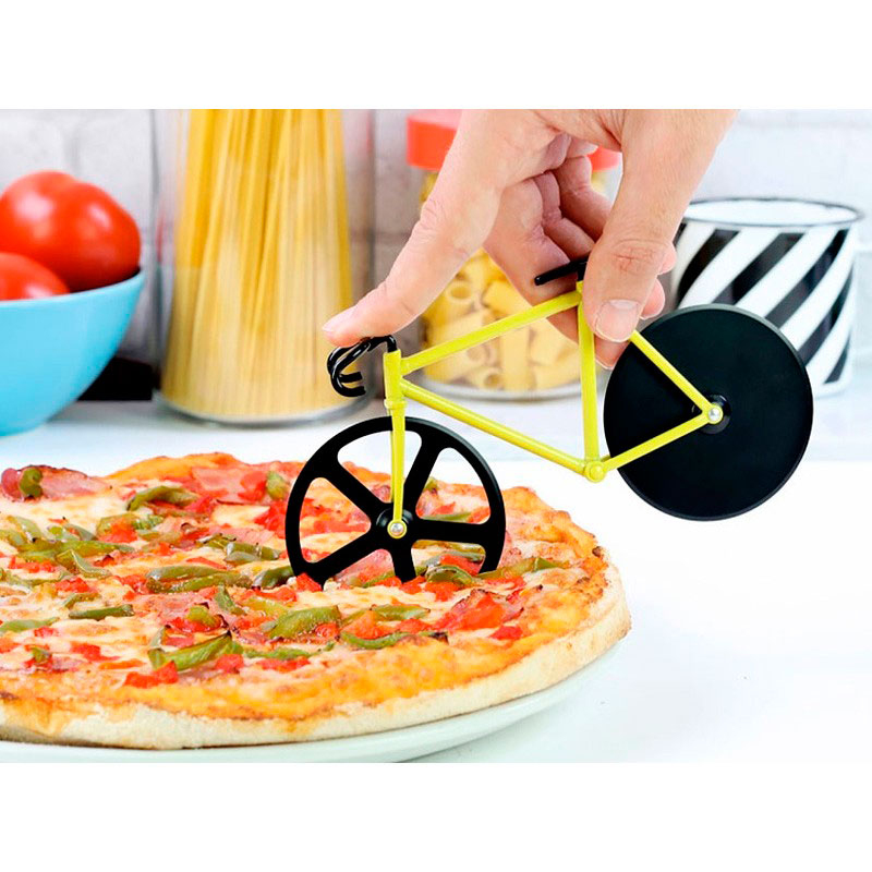 Нож для пиццы Fixie (желтый/черный)