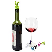 Пробка для бутылки и маркеры для бокалов Drinking buddy