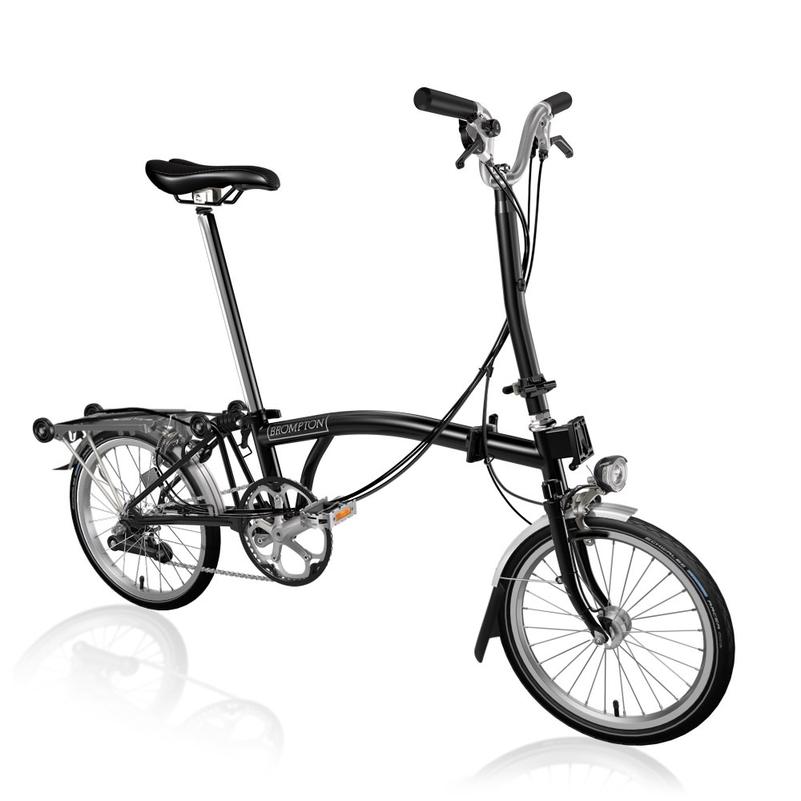Складной велосипед Brompton H3R, цвет: Black (черный)