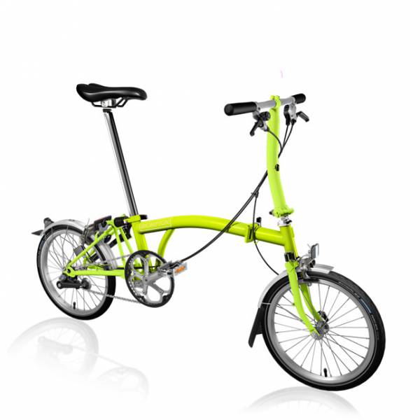 Складной велосипед Brompton S3L, цвет: Lime Green (желто-зеленый)