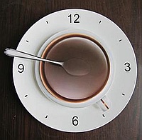 Часы «Кофейная чашка» (белый)