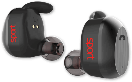 Elari NanoPods Sport влагозащищенные беспроводные Hi-Fi наушники (черные)