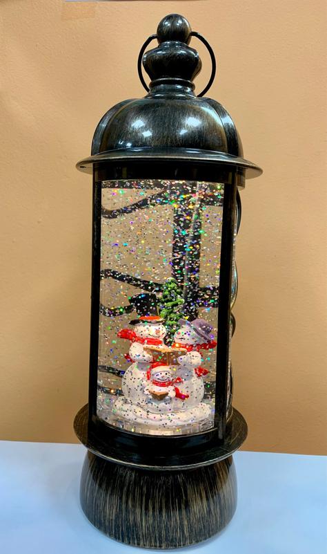 Новогодний декоративный фонарик «Снеговик»