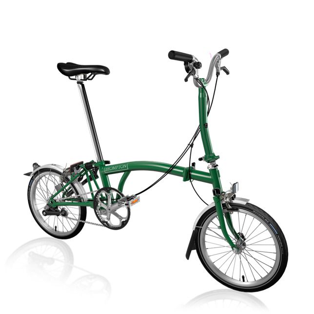 Складной велосипед Brompton H3L, цвет: Racing Green (темно-зеленый)