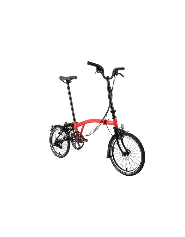 Складной велосипед Brompton H6L Black Edition, цвет: Rocket Red (красно-черный)