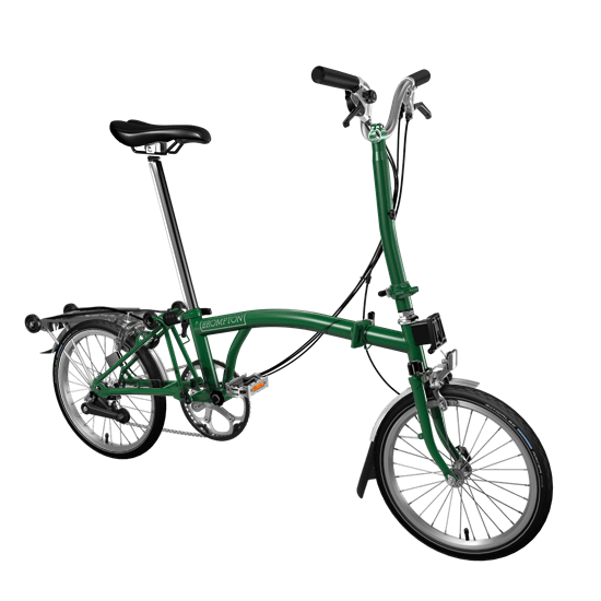 Складной велосипед Brompton, H6R, цвет: Racing Green (темно-зеленый)