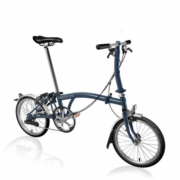 Складной велосипед Brompton S2L цвет: Tempest Blue (серо-синий)