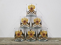 SP48 Набор из 6-ти стаканов для виски с эмблемой «Герб» 330 мл